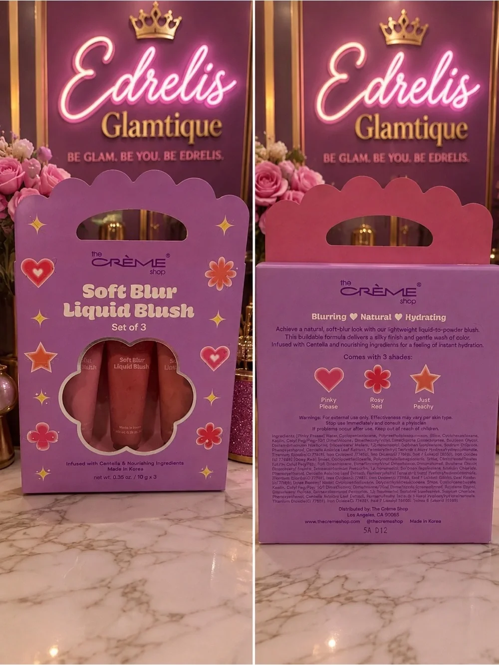 The Crème Shop Soft Blur Liquid Blush - Pinky Please (Pink Set of 3)
